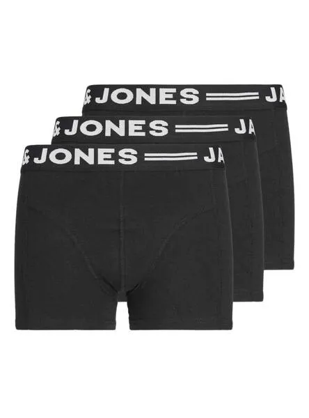 Pack 3 Boxers Jack And Jones Sense Negro Para Niño