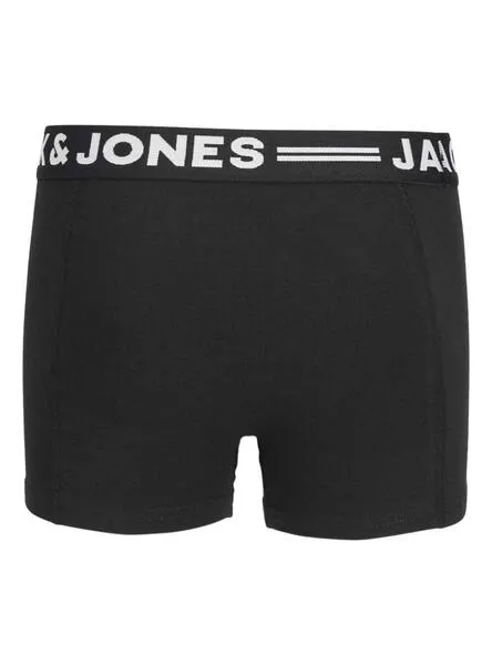 Pack 3 Boxers Jack And Jones Sense Negro Para Niño