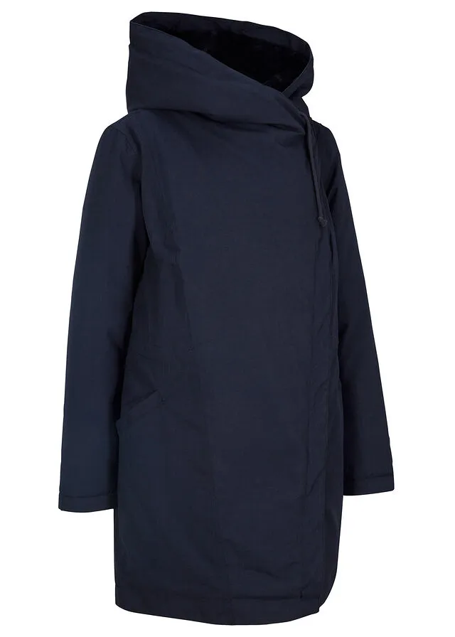 Parka funcional con forro polar pizarra moteada moteado