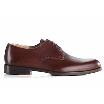 PATINA CHESTNUT DERBY SHOES  RUBBER PAD  DOVER PATIN