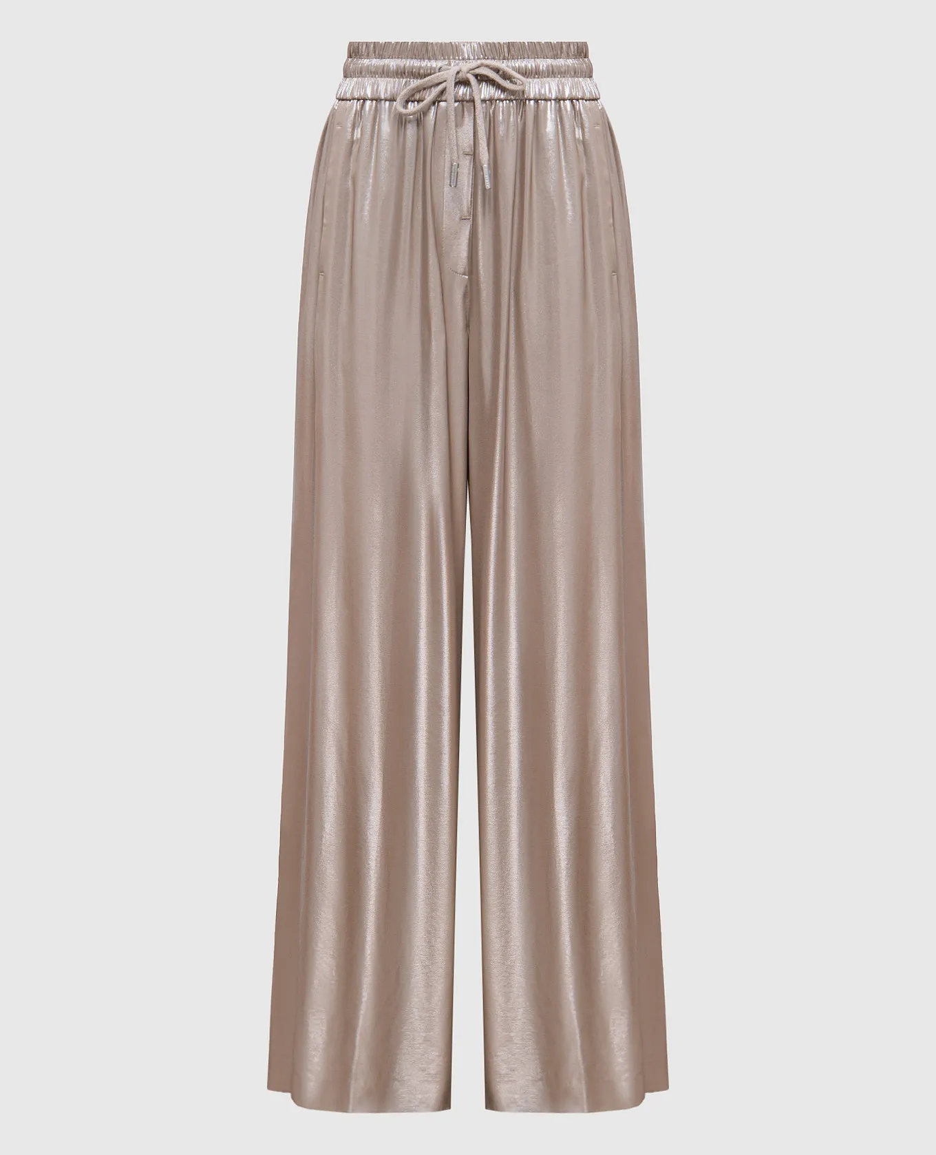 Peserico Beige pants with a shiny texture