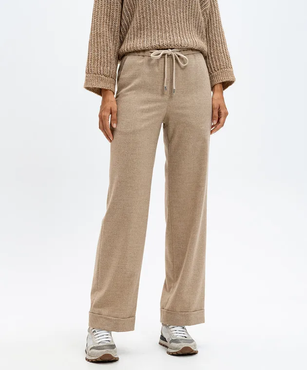 Peserico Beige pants with wool