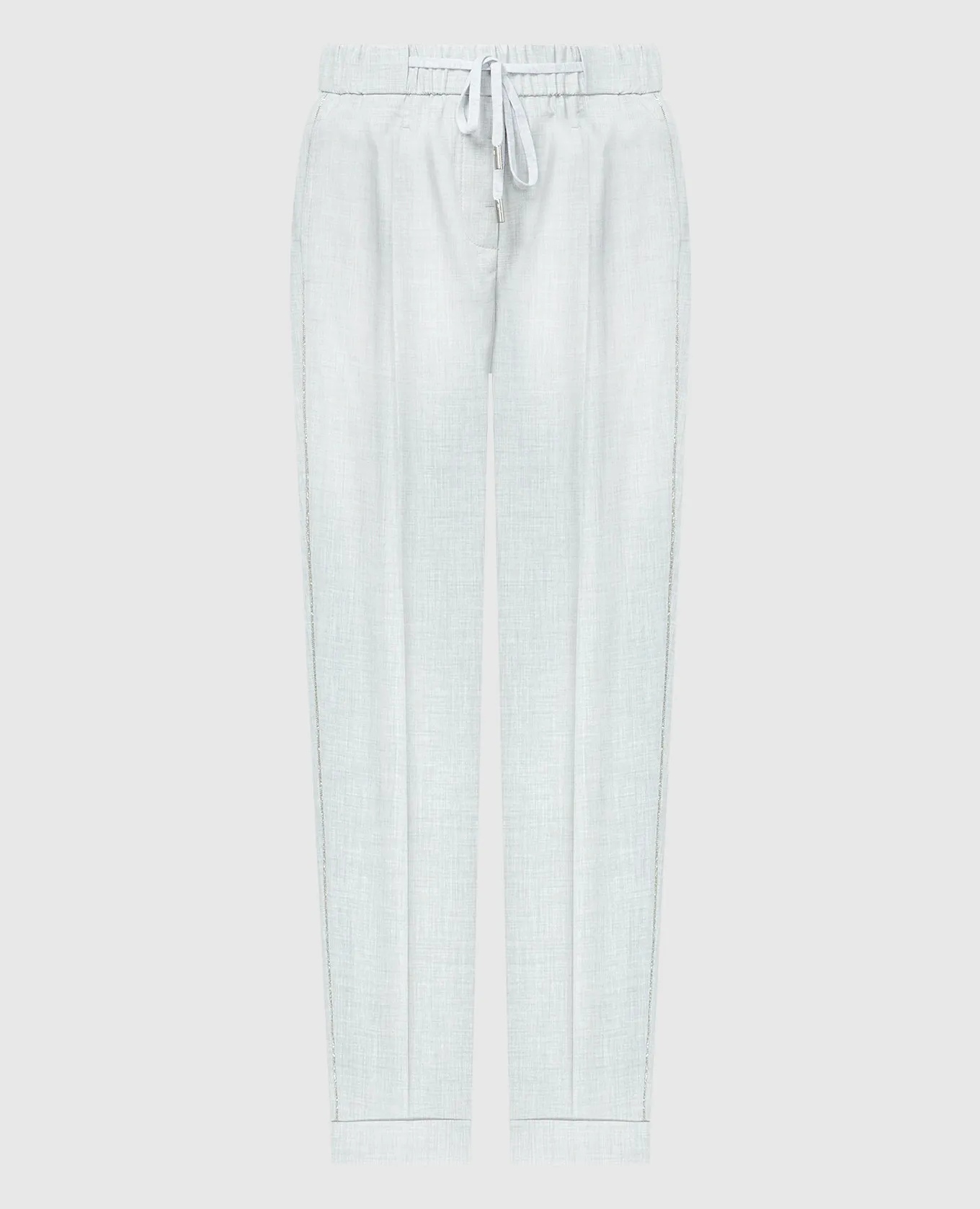 Peserico Gray pants with monil chain