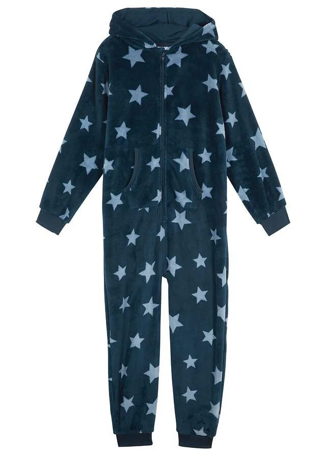 Pijama tipo mono Azul oscuro estampado
