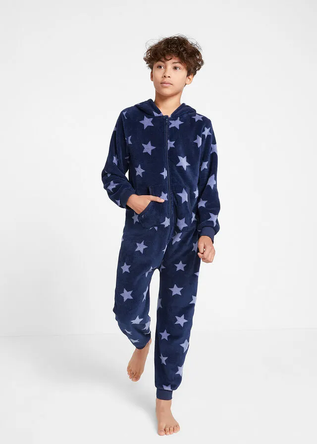 Pijama tipo mono Azul oscuro estampado