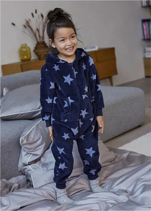 Pijama tipo mono Azul oscuro estampado