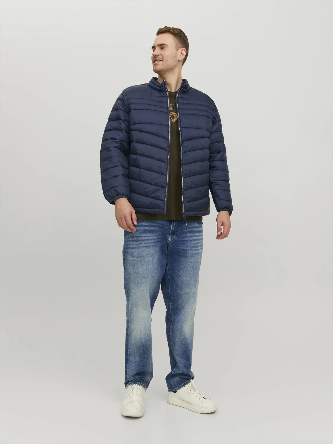 Plus Size Chaqueta corta acolchada | Azul oscuro | Jack & Jones®