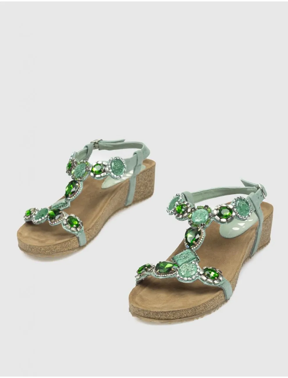 Sandalia Obvio Shoes Leiko Verde