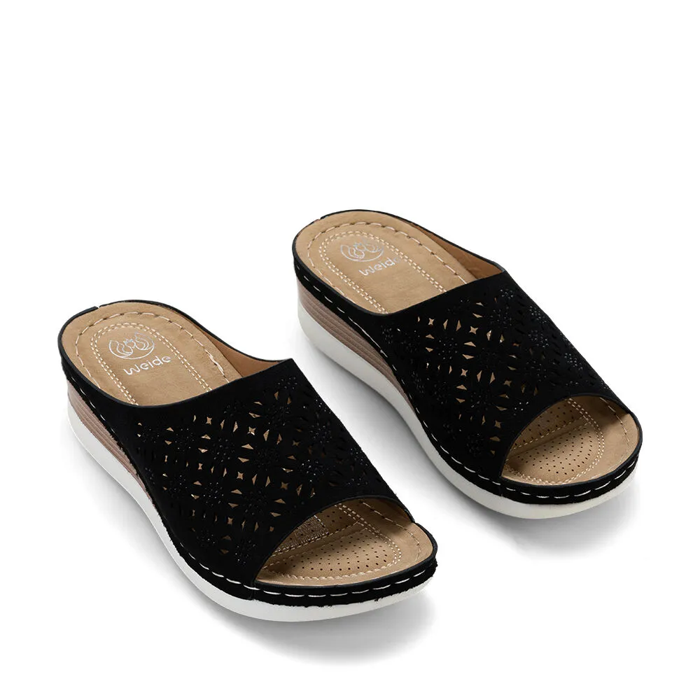 Sandalia Plataforma Negro Casual Qiu308 Weide