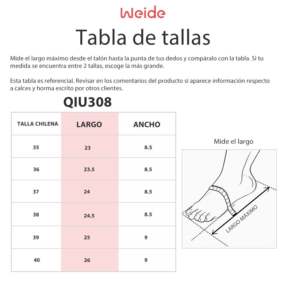 Sandalia Plataforma Negro Casual Qiu308 Weide