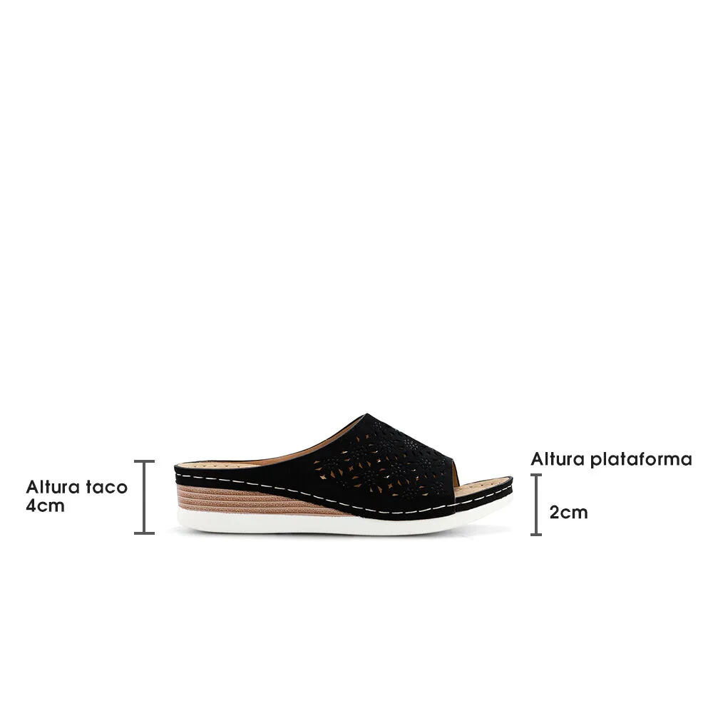 Sandalia Plataforma Negro Casual Qiu308 Weide