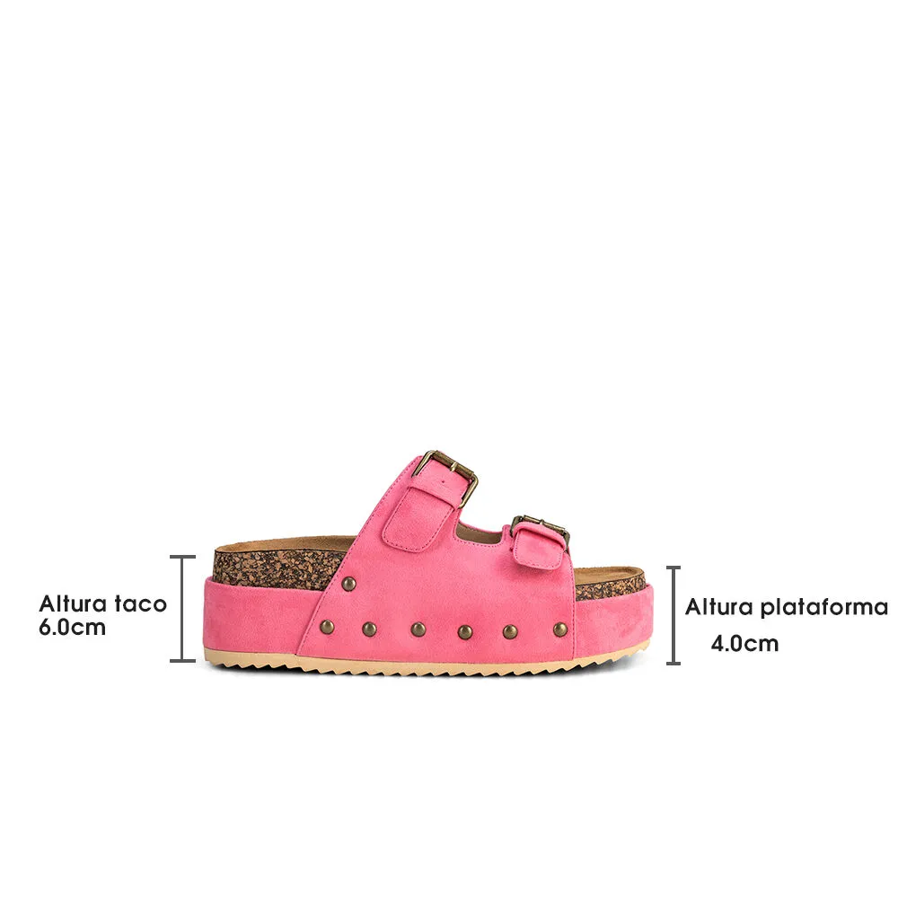 Sandalia Plataforma Rosada Casual You216 Weide