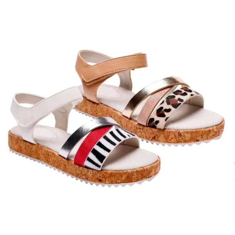 Sandalias niña animal print