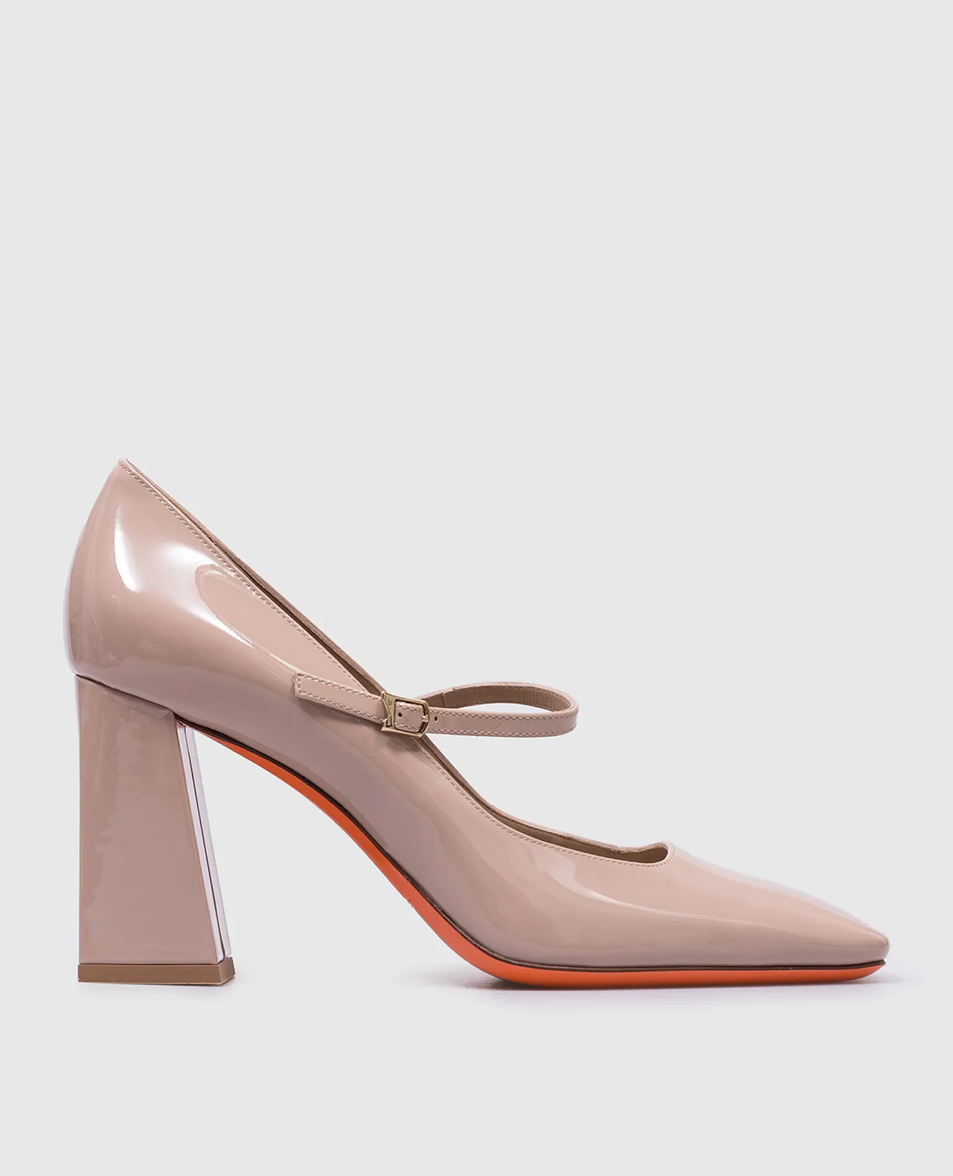 Santoni Beige patent shoes MARTA