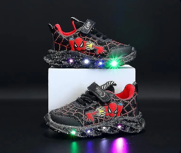 Spiderman Zapatos para niños Zapatillas para niños nuevas con luces Zapatos nuevos para niños
