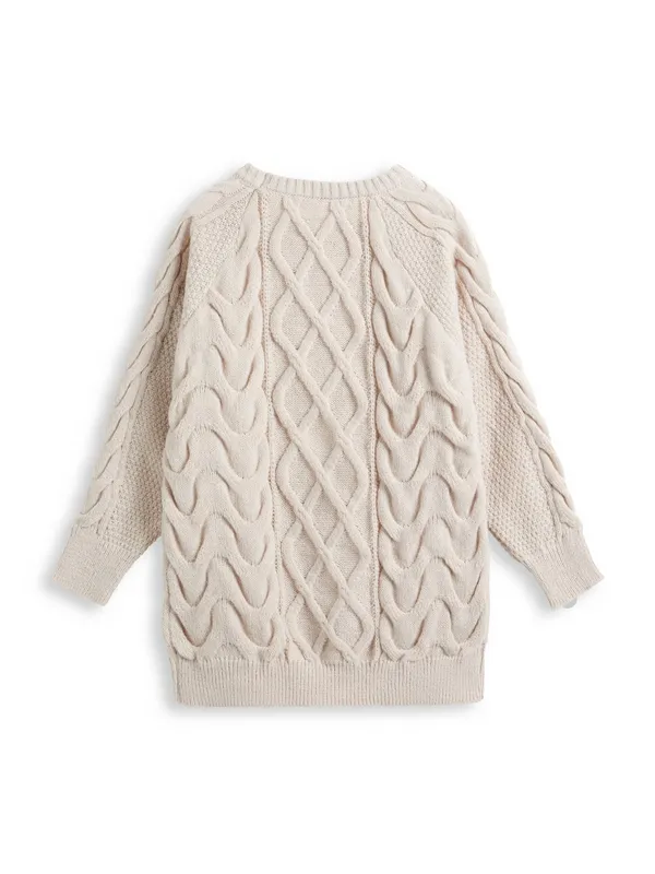 Suéter oversize de punto trenzado