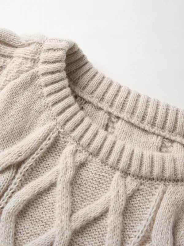 Suéter oversize de punto trenzado
