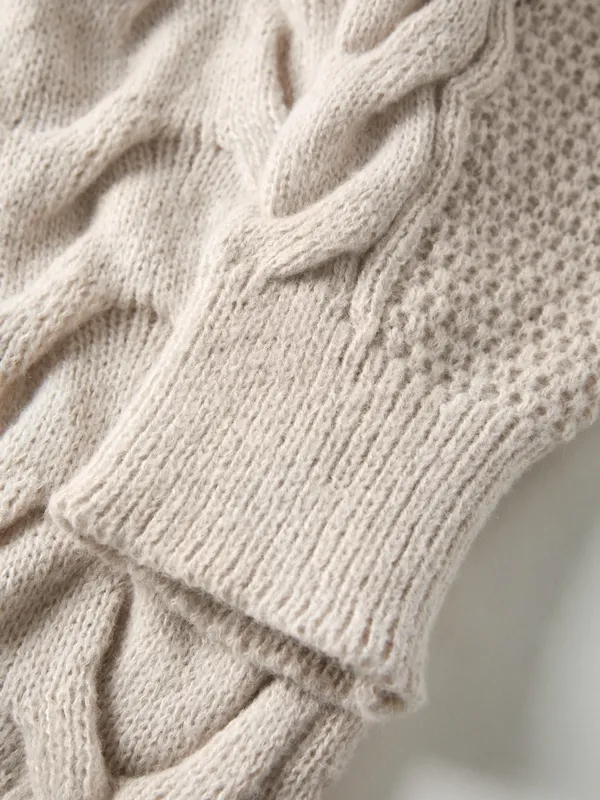 Suéter oversize de punto trenzado