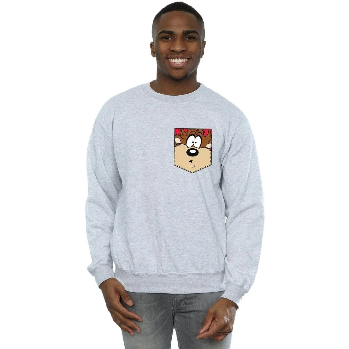 Tasmanian Devil Face Faux Pocket