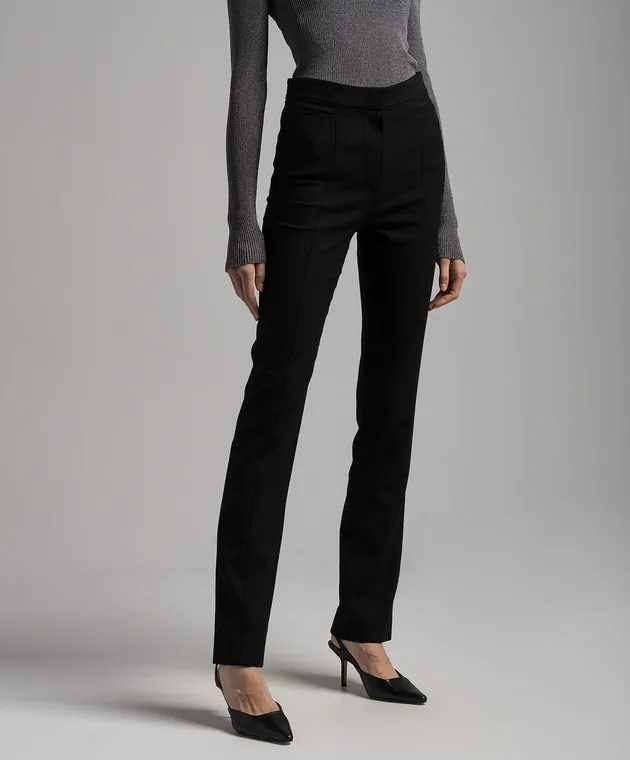 TOTEME BLACK HIGHRISE PANTS WITH SLITS