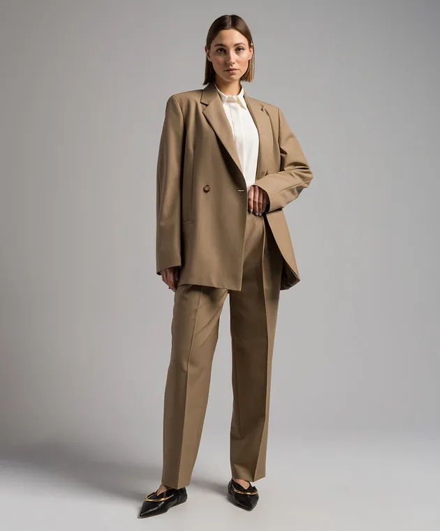 Toteme Brown pants with wool