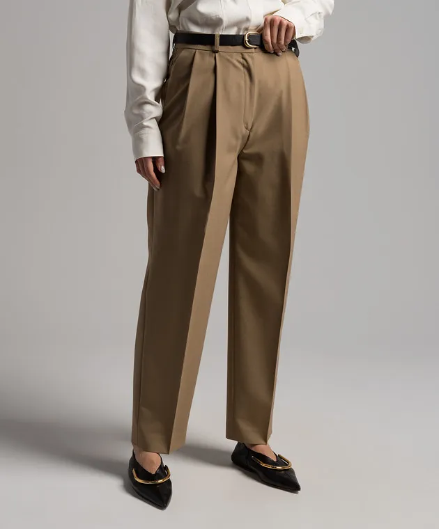Toteme Brown pants with wool