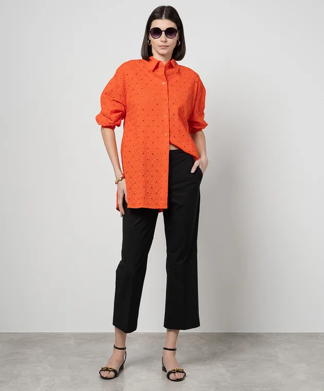 Twinset Black pants with metallic logo