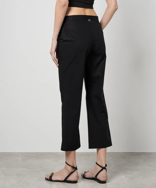 Twinset Black pants with metallic logo