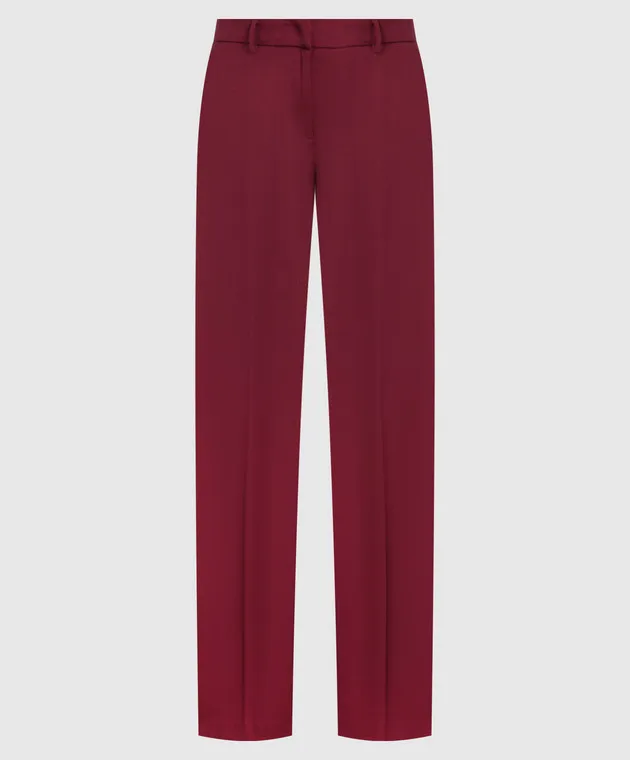 Twinset Burgundy pants with a logo