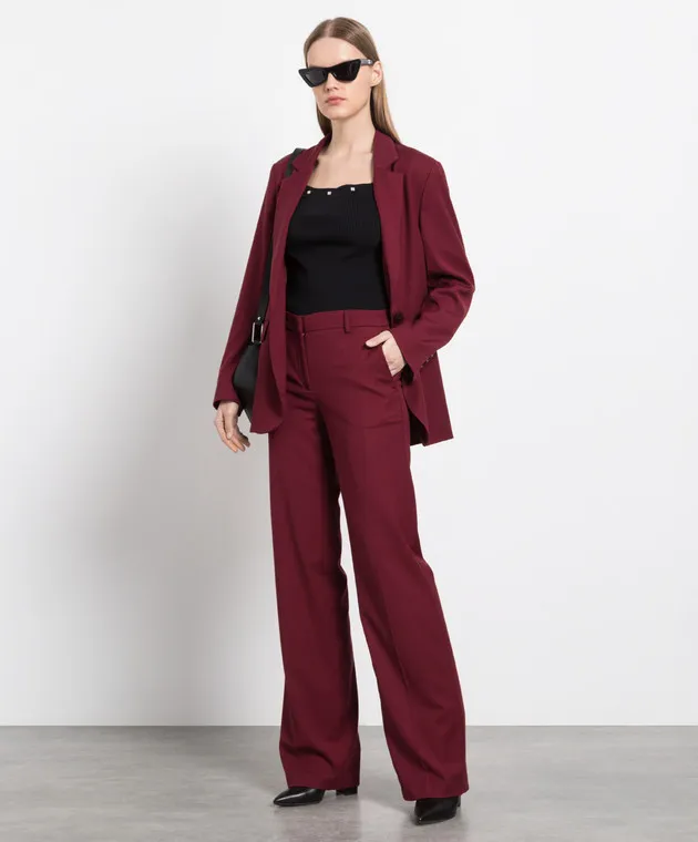 Twinset Burgundy pants with a logo