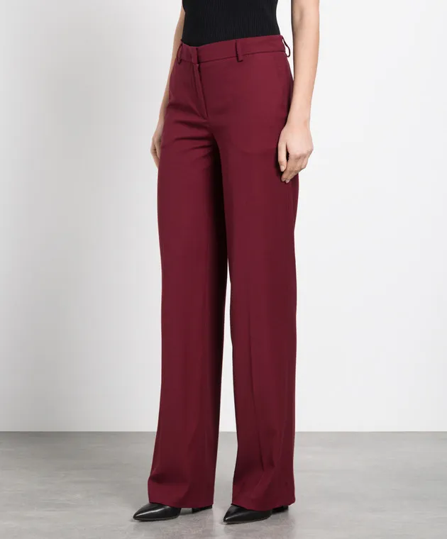 Twinset Burgundy pants with a logo