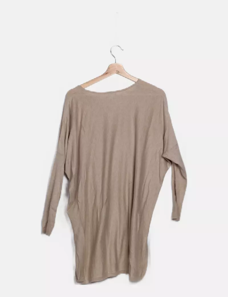 Uterqüe Suéter tricot beige fluido