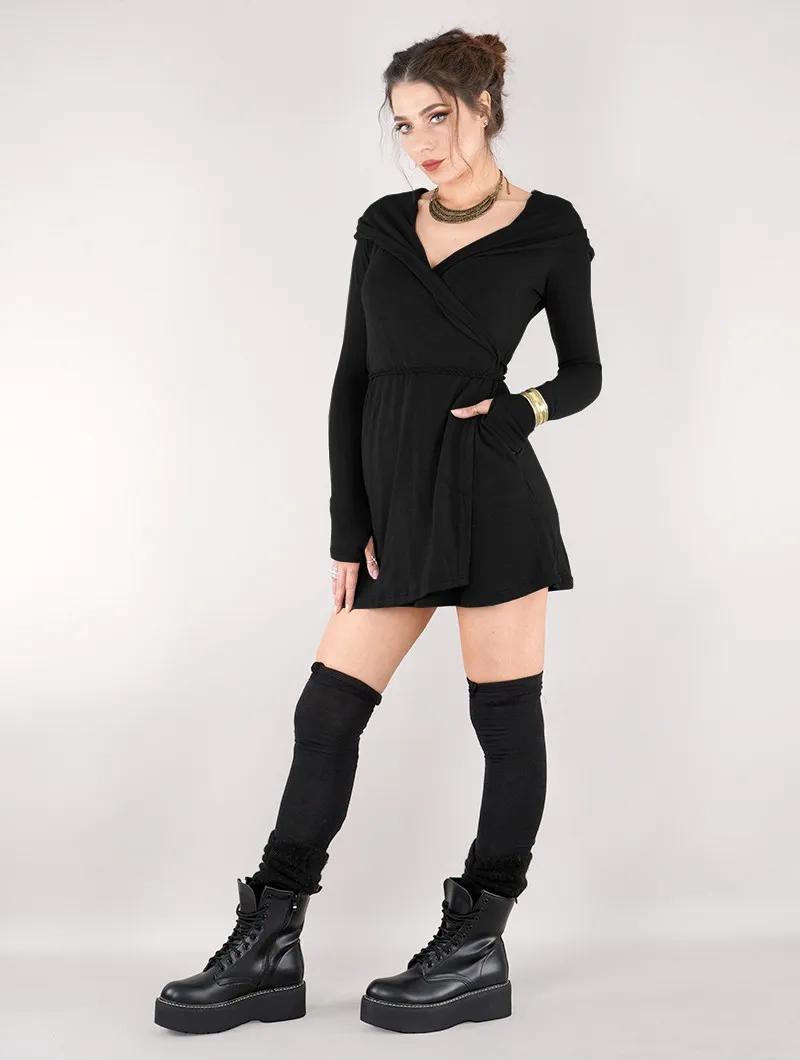 Vestido suéter cruzado 
