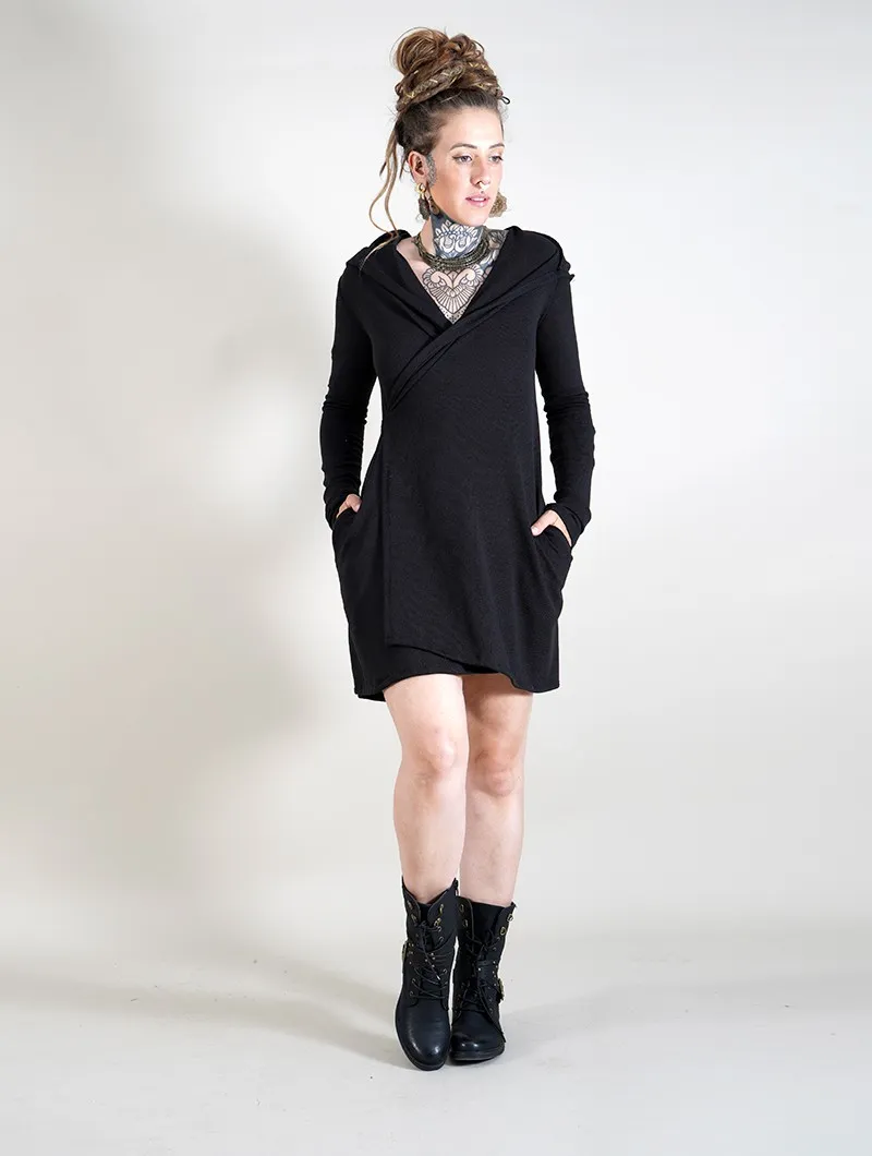 Vestido suéter cruzado 