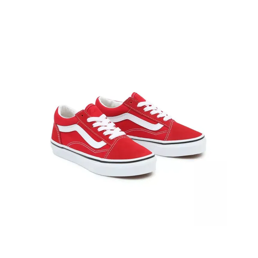 Zapas Vans Old Skool Para Niños en Rojo