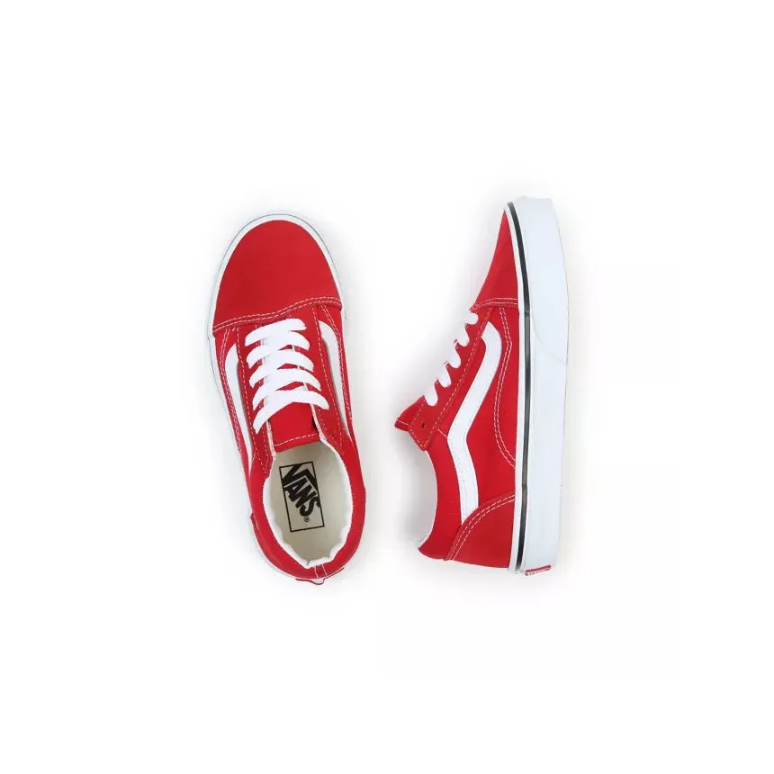 Zapas Vans Old Skool Para Niños en Rojo