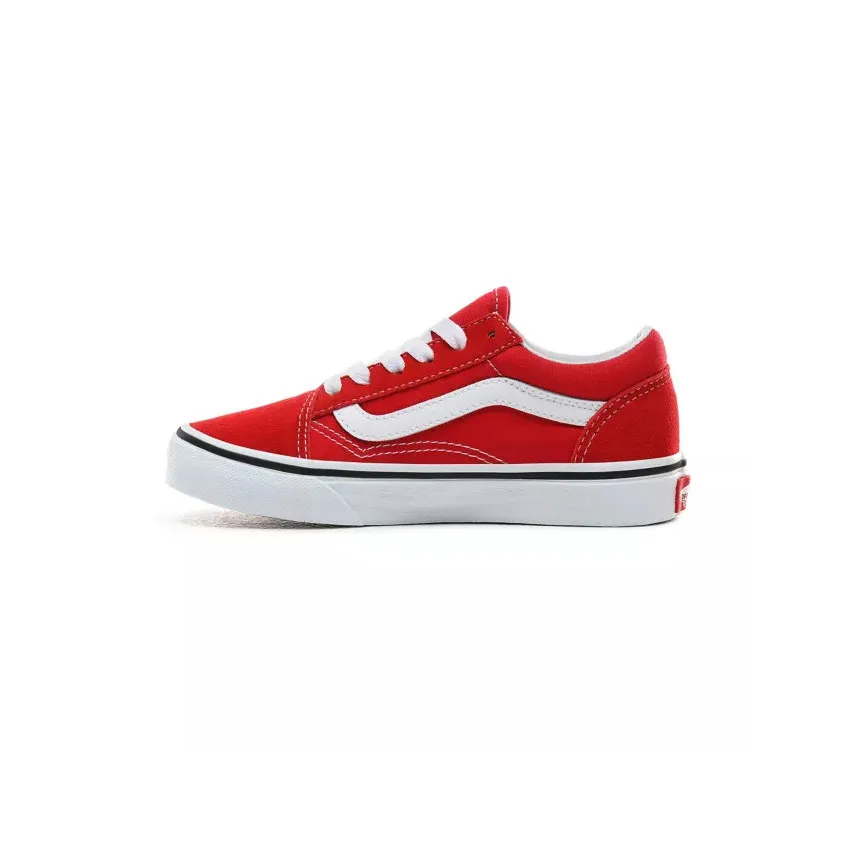 Zapas Vans Old Skool Para Niños en Rojo