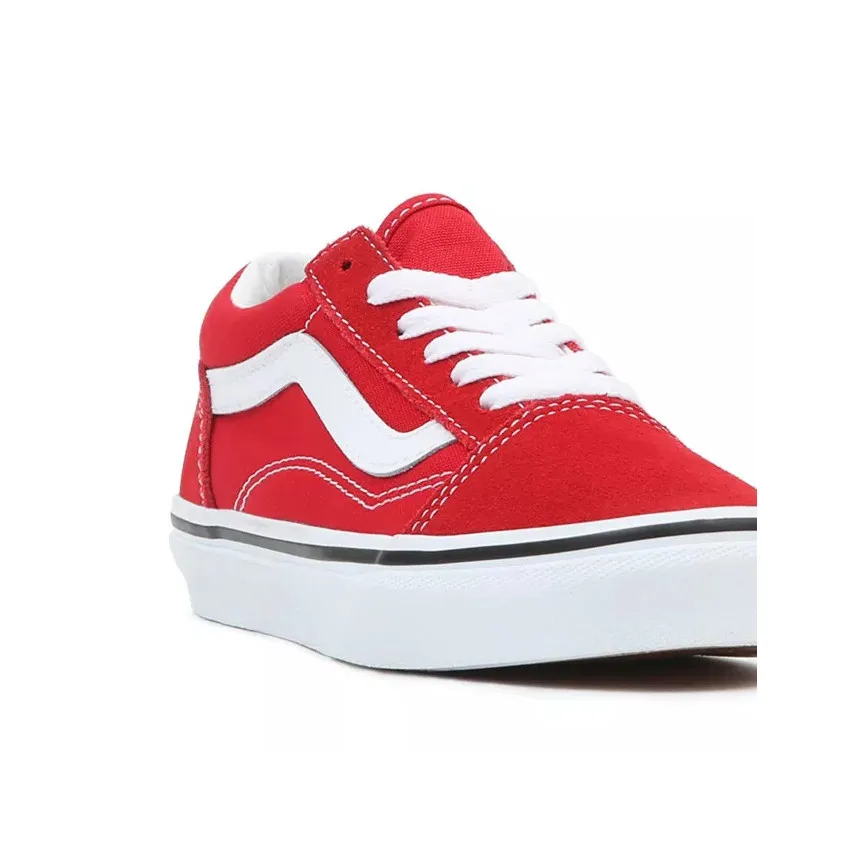 Zapas Vans Old Skool Para Niños en Rojo
