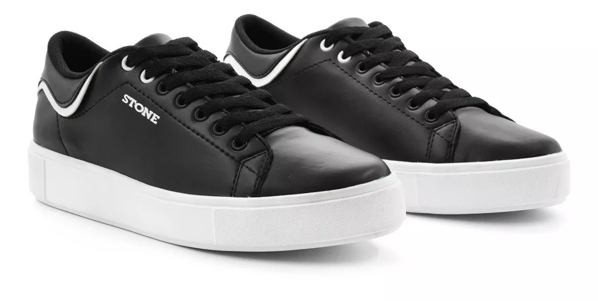 Zapatila Urbana Hombre Plataforma Comoda Ecocuero Stone 8152