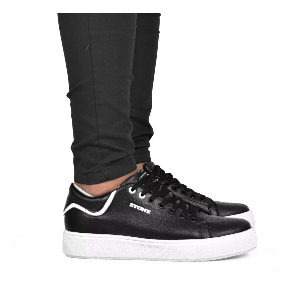 Zapatila Urbana Hombre Plataforma Comoda Ecocuero Stone 8152