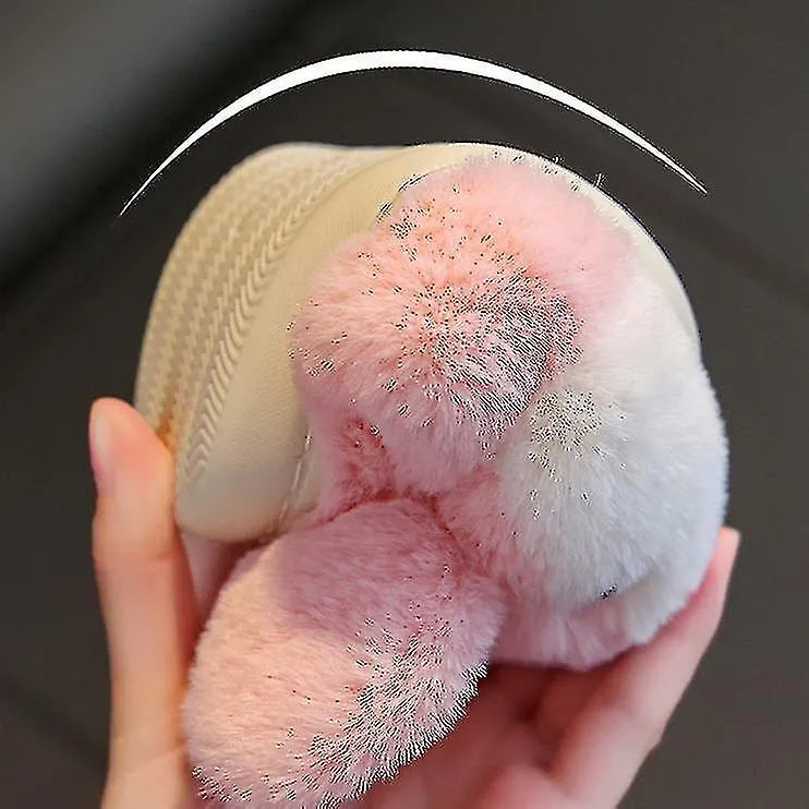 Zapatillas de conejito para niños Zapatillas de peluche de invierno Sandalias cálidas antideslizantes para niños