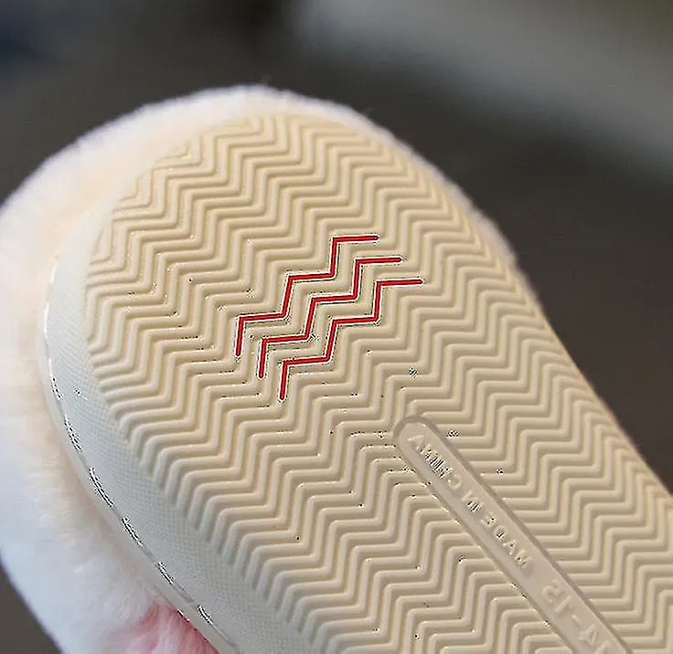 Zapatillas de conejito para niños Zapatillas de peluche de invierno Sandalias cálidas antideslizantes para niños