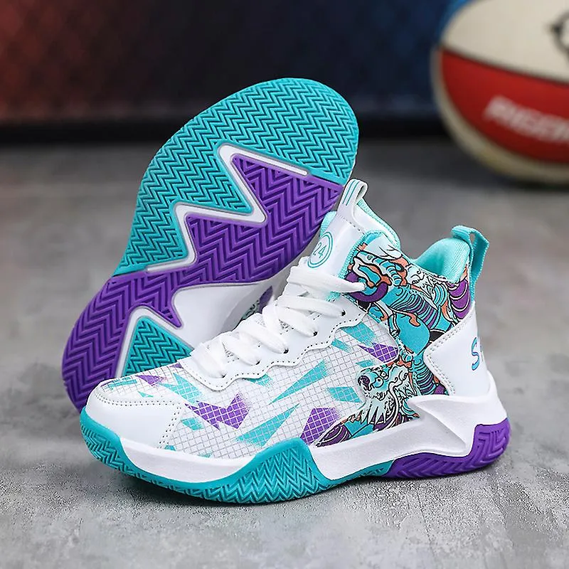 Zapatillas deportivas para niños Zapatos de baloncesto para niños antideslizantes zapatos deportivos para niños 3B017
