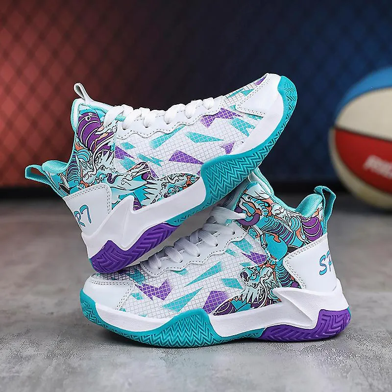 Zapatillas deportivas para niños Zapatos de baloncesto para niños antideslizantes zapatos deportivos para niños 3B017