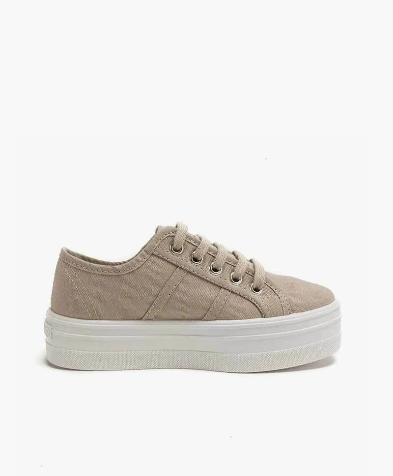 Zapatillas VICTORIA Plataforma Lona Beige Niña
